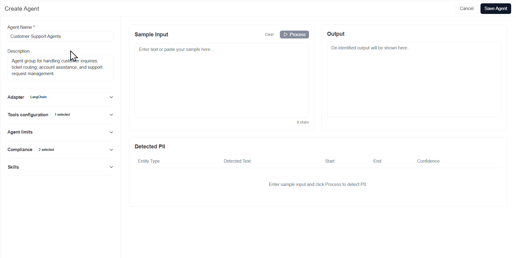 Create New Agent Group Workflow
